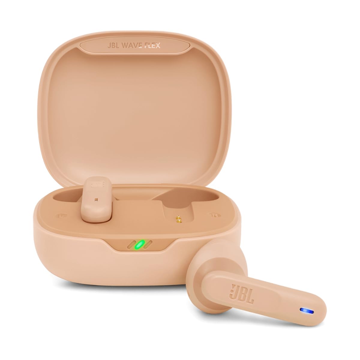 Wave Flex True Wireless Earbuds, Deep Base Sound, Comfortable Fit, 32H Battery, Smart Ambient + Talkthru, Hands-Free Call, VoiceAware, Water and Dust Resistant - Beige, JBLWFLEXBEG