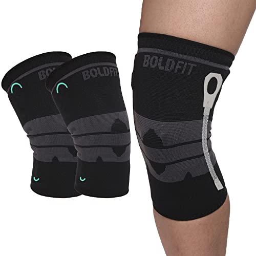 Boldfit Nylon Knee Support Cap Brace With Spring Sleeves For Pain Relief Compression Support Exercise Running, Cycling Knee Cap Guard Brace Knee Support For Men & Women Side Stabilizer Spring (Small) (B0BRJMYMY2) Amazon Price History, Amazon Price Tracker