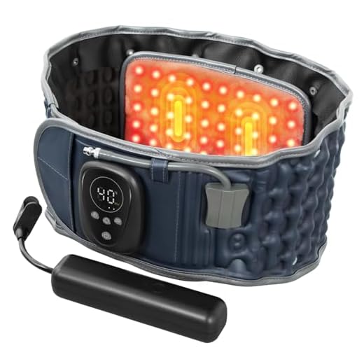 HONGJING Red Light Heating & Massage Decompression Belt for Lower Back Pain Relief, Back Reliever Inflatable Lumbar Support with Electric Pump for Men Women, One Sizes Fits 29-49 Waist