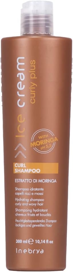 INEBRYA Ice Cream Curly Plus Shampoo voor krullend haar, 300 ml, meerkleurig, 300 ml