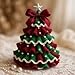 DIY Crochet Christmas Tree Kit, Handmade Crochet Christmas Tree, Tree Bow Pearl Embellishment,Beginner Christmas Crochet Kit,Christmas Craft Kit with Yarn Hook Beads Instructions