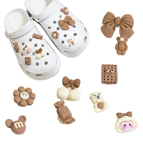 JOOTUEPO 9 Piezas Shoe Charms De Dibujos Animados Accesorios De Decoración De Zapatos, Adornos para Zapatos de Sandalias de Zueco, Regalos DIY Fiesta Cumpleaños Para Niños y Adulto