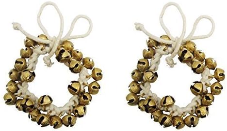 Whitewhale Handmade Indian Classical Ghungroo Dance Accessories Bharatnatyam, Kuchipudi, Odissi Ghungru For Dancer's Feet (25 bells + 25 bells)