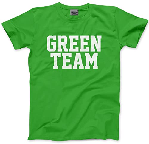 Image of Green Team Kids Green T-Shirt for Sports Day - Team Colours Top Wear PE House Set Group School Tee 5-6 Years Green