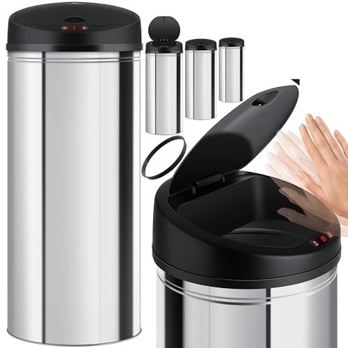 KESSER® Papelera con sensor automático Papelera de ACERO INOXIDABLE
