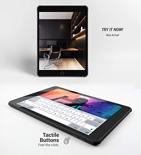 Tineeowl Ipad 9.7 (2018/2017 Version) Ultra Slim Clear Case, Flexible Tpu, Absorbs Shock, Lightweight, Thin (Black) #TOP2