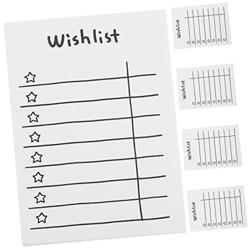 STOBOK 4Pcs 5 Cadernos De Papel De Linha Branca Conta De Mão