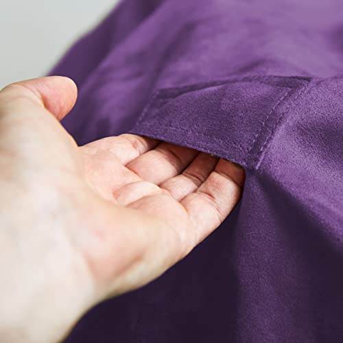 Lumaland Luxurious Giant 7Ft Bean Bag Chair With Microsuede Cover - Ultra Soft, Foam Filling, Washable Jumbo Bean Bag Sofa For Kids, Teenagers, Adults - Sack Chair For Dorm, Family Room - Purple #TOP6