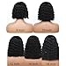 Maytune Wear and Go Glueless Wigs Human Hair Pre Cut for Beginners Deep Wave Bob Wigs Human Hair 4x4 HD Lace Closure Wigs Human Hair Curly Wig Human Hair for Black Women 8 Inch