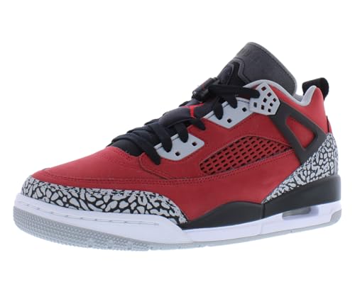 Jordan Spizike Basses au design rouge et noir contrasté