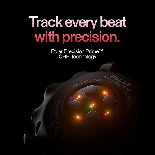 Polar Grit X Pro - Smartwatch Multiesportivo com GPS-Durabilidade Militar, Vidro de Safira, Frequênc