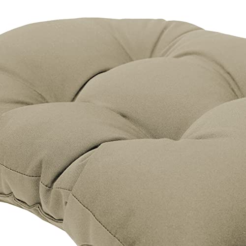 Image of QILLOWAY Outdoor High Back Chair Cushion for Adirondack, All Weather Rocking Chair Cushions Thick Padded Replacement for Patio Furniture Set of 4,Beige