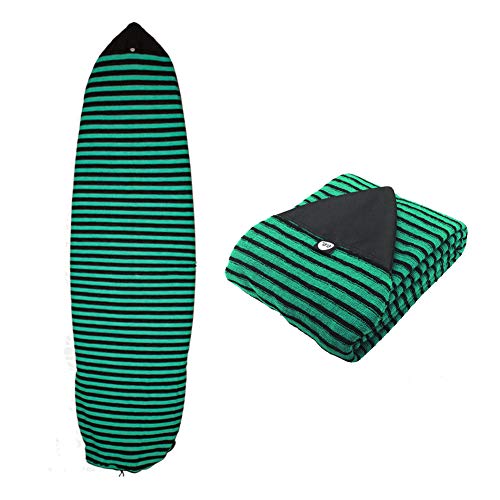 Geekbuzz - Funda para Tabla de Surf (1,82 m, 2,13 m), Green Strip, 2,4 m