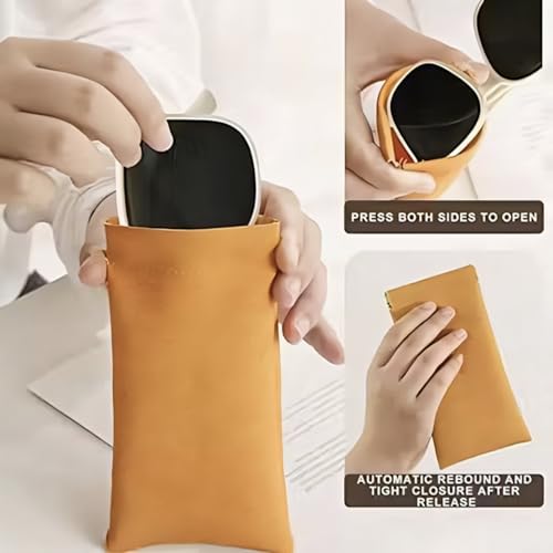 Image of Leather Spectacle Case, Multicolor, Slip-In Pouch Style, Pack of 2