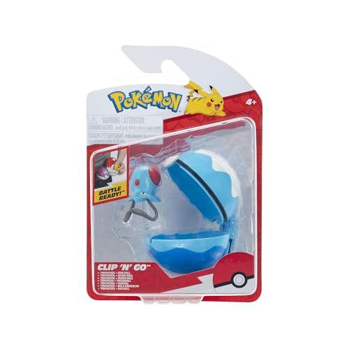 Pokémon Clip 'N' Go (Tentacool with Stand with Dive Ball) W20, Figuras