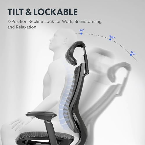 flexispot upgraded oc6 big and tall office chair heavy duty4d armrest mesh ergonomic home office chair with high backlumbar supporttilt functionand 360swivel wheelsblack