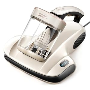 JIGOO S100 Milbensauger mit UV-Licht & 55°C Heißluft: 99, 9% gegen Milben & Allergene (1, 3kg) - Für Matratze, Sofa, Bett, Teppich & Tierhaare