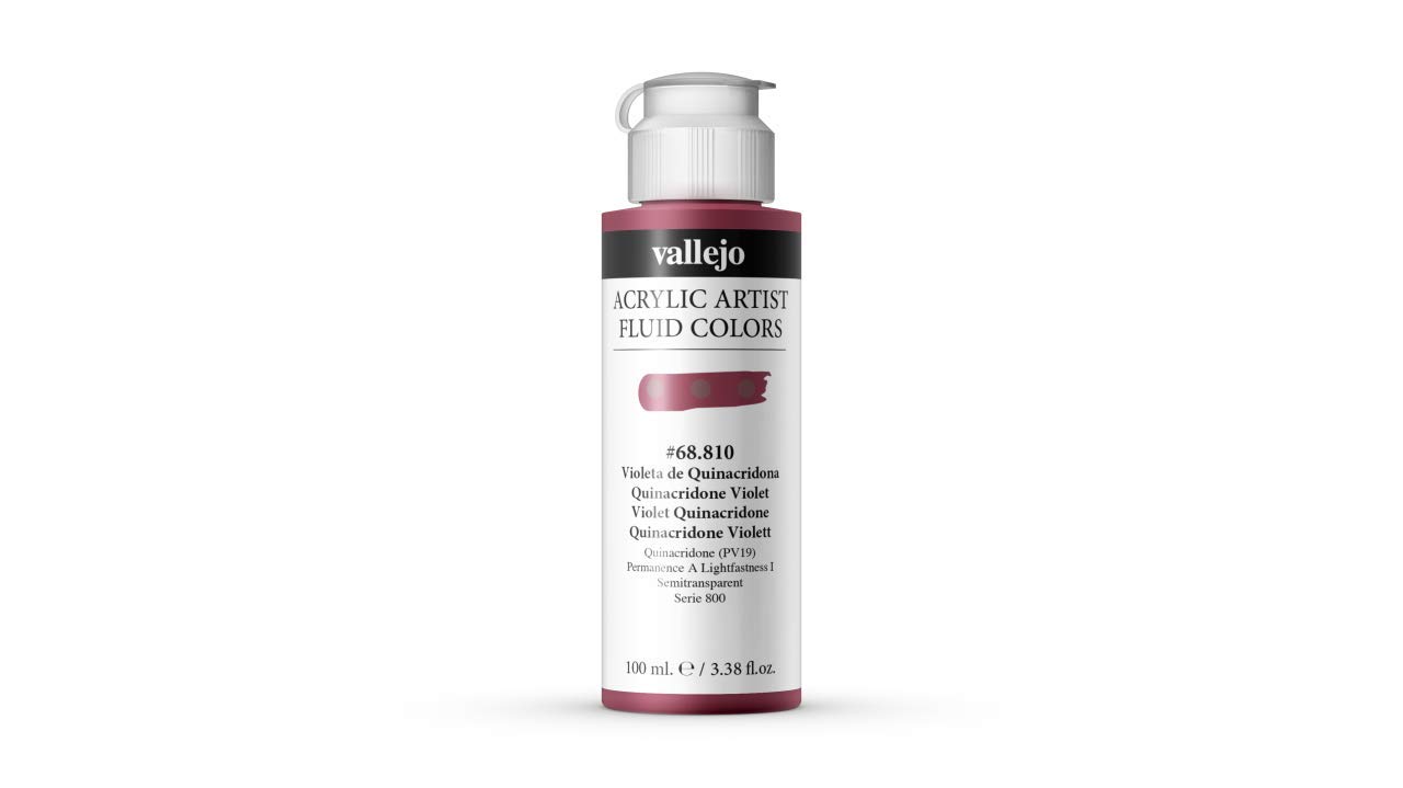 Peinture acrylique fluide Vallejo Quinacridone Violet 100ml pour artistes