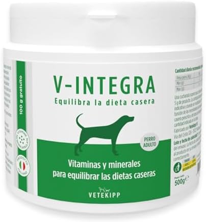 V INTEGRA Perro Adulto 500g, Suplemento Completo Rico en Vitamina...
