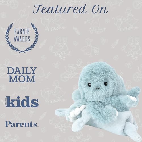 Image of MON AMI Oda The Octopus Plush Lovey for Babies | 13.5-Inch Knotted Security Blanket for Newborns | Soft & Cuddly Baby Lovey