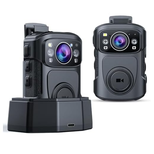 BOBLOV B4K5 4K Body Camera, 3400mAh IP68 Waterproof GPS Police 128GB Body Cams for 11Hrs(1080P Only) Video Record, Provide Charging Dock, Night Vision Video Camcorder for Personal, Guard Civilians