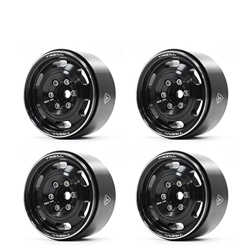 Treal Metal 1.9 Beadlock Wheel Rims 4pcs Vintage Design Wheels Hub for Wagon Wheel 1:10 RC Crawler...