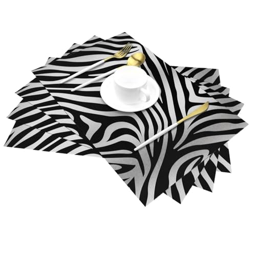 Sets de table tissés en PVC pour repas en intérieur et extérieur