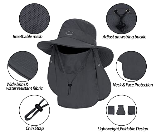 Sombrero de sol para hombre y mujer, protección UV verano miniatura 3