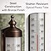 Bjerg Instruments Outdoor Thermometer – Dual Fahrenheit & Celsius, Bronze Finish Adjustable Garden Tube Thermometer, 10-Inch Wall or Fence Mount Temperature Gauge for Patio, Garden & Porch