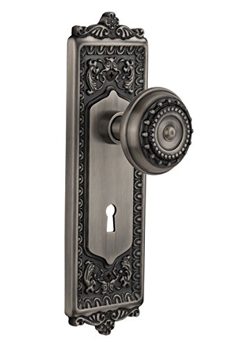 Flash Sale Buy 1 get 1 Nostalgic Warehouse Egg & Dart Plate with Keyhole Meadows Knob, Double Dummy, Antique Pewter