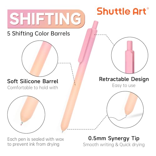 Set de 15 Bolígrafo Gel Pastel Shuttle Art y Notas Adhesivas miniatura 2