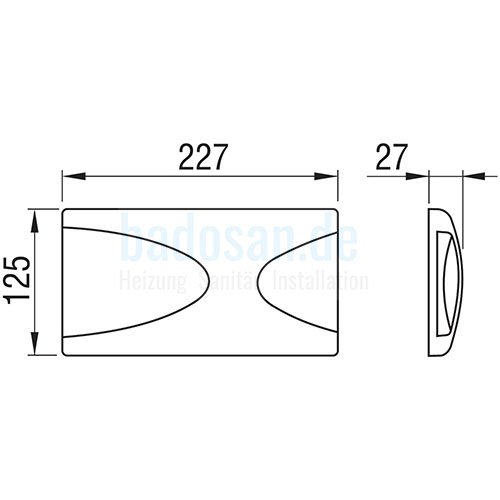 Schwab 2-Mengen Betätigungsplatte Targa, weiß