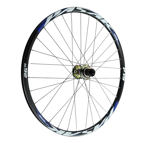 LYYCX 26/27.5/29 MTB Laufradsatz, Fahrrad Vorderrad Hinterrad Scheibenbremse Quick Release, Doppelwandige Aluminiumfelge, 32H HG Hubs Passend für 7-12S.1.25-2.25 Reifen(Rear Wheel_26 inch)