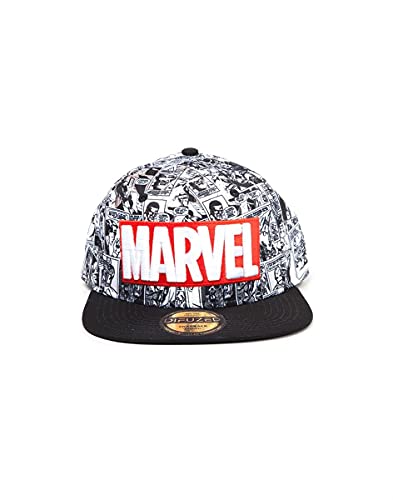 Marvel Comics Logo And Comic Pattern Snapback Baseball Cap Gorra De Béisbol, Grey Grey Grey , Talla Única Unisex Adulto Marvel Comics Logo And Comic Pattern Snapback Baseball Cap Gorra De Béisbol, Grey Grey Grey , Talla Única Unisex Adulto