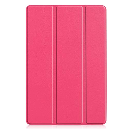 KMLPJP Huawei MediaPad M6 10.8�p�J�X�^�[�e�N�X�`�������ό`�t���b�v���U�[�P�[�X�A�O�܂�z���_�[���X���[�v/�E�F�C�N�A�b�v�@�\�t�� (Color : Rose Red)