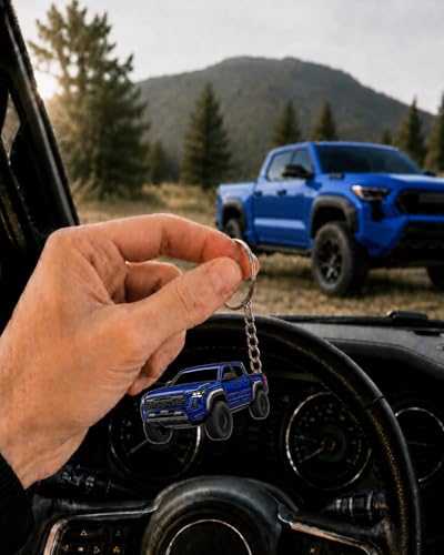 Image of Tacoma Keychain 2026 Tacoma Accessories 2016-2025 mods 4th Gen Cool Key Chain Fob Cover Toy Gift Truck