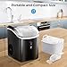 AGLUCKY Nugget Ice Maker Countertop, Portable Ice Maker Machine with Self-Cleaning Function,35lbs/24H,Stainless Steel,Pellet Ice Maker for Home/Kitchen/Office (Black)