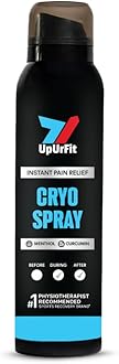 UpUrFit Rapid Pain Relief Cryo Spray | Quick Pain Freeze and Anti-inflammatory action | Cryotherapy - Soothing Relief for Strains, Sprains & Knocks | Menthol & Curcumin infused (150ml)