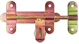 KOTARBAU Bolzenriegel Riegel 150 mm Beidseitig Schlossriegel Torriegel Schubriegel Türriegel Torschieber Türschlossriegel Robust Gelb Verzinkt Riegel