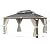 BELLEZE 12 x 16ft Hardtop Gazebo, Widen Pole Outdoor Canopy, Aluminium Frame Galvanized Steel Double Roof Waterproof Gazebo Tent with Nettings and Curtains for Patio, Backyard, Deck, Lawns, Garden