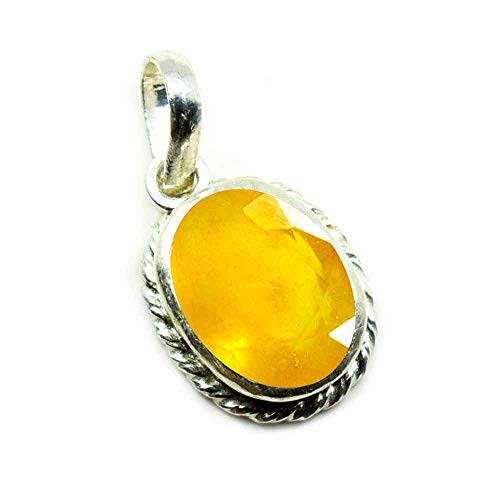 Saphir jaune bague femme argent 0.925 ovale le cadeau d'anniversaire mémorable