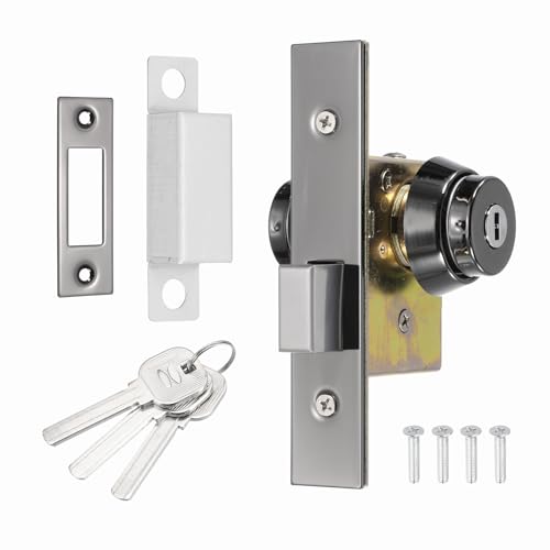 PATIKIL Storefront Door Mortise Lock, Commercial Deadbolt Mortise Lock Square Bolt Glass Framed...