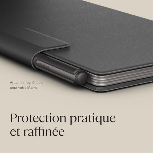 reMarkable Book Folio noir protection ultra-fine en cuir véritable