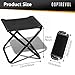 OOPTREVOL Camping Stool, Portable Stool, Folding Camping Chairs for Adults, Collapsible Chairs, Pocket Seat, Hold Up to 265 LBS, for Outdoor Gardening and Beach Hiking Fishing with Carry Bag (Black)