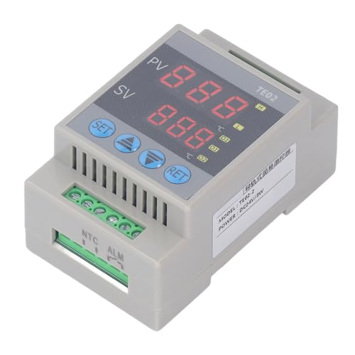 Temperature Controller, 35mm Guide Rail -50~120°C, High Accuracy, 24V DC, Easy , Digital Temperature Control Switch for Heater