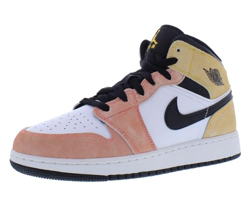 nike Air Jordan 1 Mid SE GS Youth DX4365 800 Flight Club Magic Ember/Sundial White Black - Size 6.5y