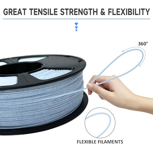 Image of GIANTARM Marble PLA, PLA Filament 1.75mm 1KG Spool(2.2lbs),Vacuum Packaging, Marble Filament for Most FDM 3D Printer (Blue)