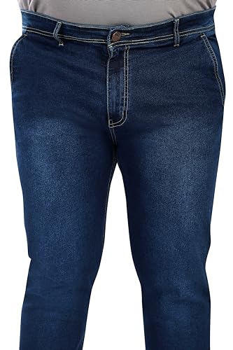 Image of Pluss Tribe - Plus Size Jeans for Men - Denim Jeans - Ideal for Casual, Office Available Sizes : 40 to 52