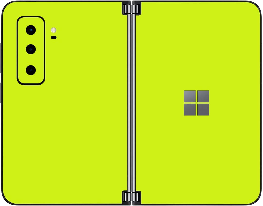 SopiGuard Sticker Skin for 2021 Microsoft Surface Duo 2 2nd Gen Edge-to-Edge Front and Rear Panels Vinyl Decal (Carbon Black)