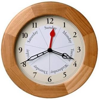 TooTa cl03 Clock, 12 Round, Oak